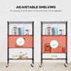 Dopinmin Shelf 4-Tier Wire Shelving Commercial Metal Shelf Rack 1400 LBS Capacity with Wheels Multi-Function for Laundry Bathroom Kitchen, Black view 4