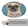 Dwrepo Round Seat Cushion Cute Chihuahua Pug Chair Cushions Non Slip Removable Chair Pad Stool Cushion Stool Seat Cover for Couch Sofa Floor Office Kitchen 15.3 Inch view 4