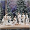 Zayton Nativity Set Christmas Indoor 11 Pcs 5 Inch Scene Statue Figurines Jesus Manger Crib Ornament Church Xmas Home Catholic Religious Decoration view 1