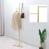 Genseino Portable Clothing Rack, Triangle Base Coat Rack with Anti-Slip Feet, Retail Display Racks Clothing Racks for Hanging Clothes, Skirt Jacket Coat Gold view 2