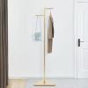 Genseino Portable Clothing Rack, Triangle Base Coat Rack with Anti-Slip Feet, Retail Display Racks Clothing Racks for Hanging Clothes, Skirt Jacket Coat Gold view 3