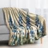 zcwl Bluebonnet Throw Blanket, Wildflower Fleece Blanket for Couch Bed Sofa, Floral Botanical Patterned Blankets and Throws, Super Soft Cozy Plush Flannel Blanket, 50x60, Decor view 2