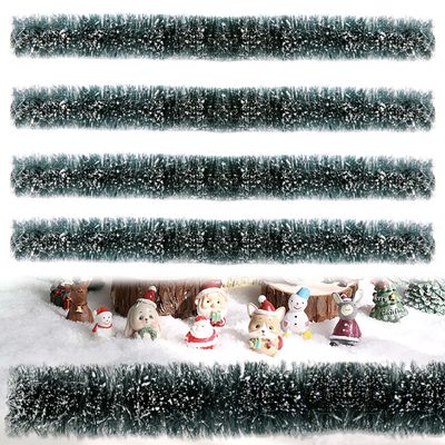 Accessories Village Collections Flexible Sisal Hedge Suitable for Rural Scenes, Christmas Village Display, and Snow Scenes DIY Decoration, 4 Packs 12x2x1 inches