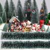 Accessories Village Collections Flexible Sisal Hedge Suitable for Rural Scenes, Christmas Village Display, and Snow Scenes DIY Decoration, 4 Packs 12x2x1 inches view 4