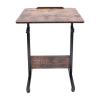 Pinelicorn Mobile Standing Desk with Wheels, White Rolling Computer Desk, Adjustable Height Desktop Sit Stand Desk 24x16 Inch (Brown, 1624) view 4