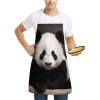 NHYDSPQ Adult Apron,Cute Black And White Panda Print Kitchen Cooking Apron,work Apron,garden Apron Cleaning Apron,Adjustable Aprons for Women/Men view 4