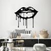 Gasijet Dripping Lips Metal Wall Art, Kiss Lips Wall Decor, Romantic Home Decor, Modern Wall Decor, Personalized Metal Sign, Home Decor Living Room, Bedroom Art (Gold, 44"x39"|112x99cm) view 2