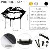 Gasijet Dripping Lips Metal Wall Art, Kiss Lips Wall Decor, Romantic Home Decor, Modern Wall Decor, Personalized Metal Sign, Home Decor Living Room, Bedroom Art (Gold, 44"x39"|112x99cm) view 4