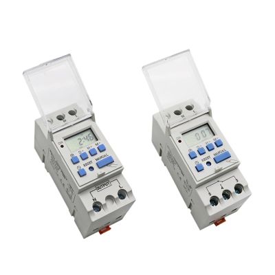 QZLIBEFUD 15A 30A Type Rail 2 Wire Weekly 7 Days Programmable Digital TIME Switch Relay Timer Control 12V 24V 48V 220V 230V(30A,1NO1NC 110V AC DC)