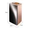 DUANZEYUQA Outdoor Garbage Can Stainless Steel Trash Can with Lid, Commercial Open Top Garbage Can Modern Indoor Metal Waste Container Floor Standing Large Trash Can view 2
