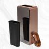 DUANZEYUQA Outdoor Garbage Can Stainless Steel Trash Can with Lid, Commercial Open Top Garbage Can Modern Indoor Metal Waste Container Floor Standing Large Trash Can view 4