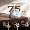 8 Pack Magnetic Cable Clips Organizer, LISEN Cord Holder for Nightstand [Smooth Adjustable] Adhesive Organizer for Cords Under Desk for Home Office Desk Car Wall Desktop Nightstand-White view 4