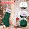 SINKSONS Personalized Christmas Stocking - Custom Name Family Christmas Stocking, 18 Large Knitted Xmas Stocking, Ideal for Kids & Fireplace Dcor (7 pcs) view 2