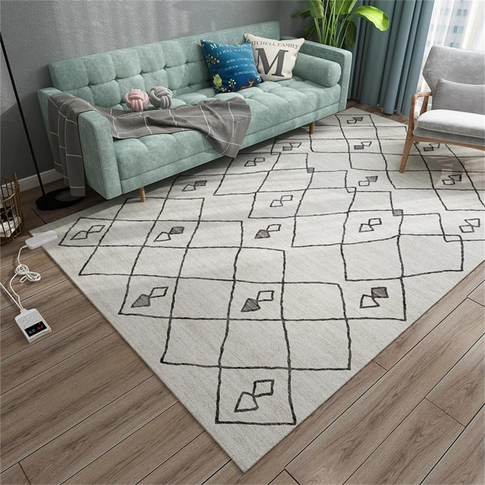 WSNCXFW B,80x190cm,Quick Heating Heated Area Rug Space Heater, Graphene Electric Heating Carpet,Floor Heating Mat,Infrared Radiant Floor Heater,for Indoor Use