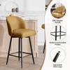 Daluvenix Counter Height Bar Stools Set of 2,360 Swivel Barstools with High Back and Metal Legs,26" Seat Height, Upholstered PU Leather Bar Chairs for Kitchen Island, Dining Room,Cafes,Yellow view 4