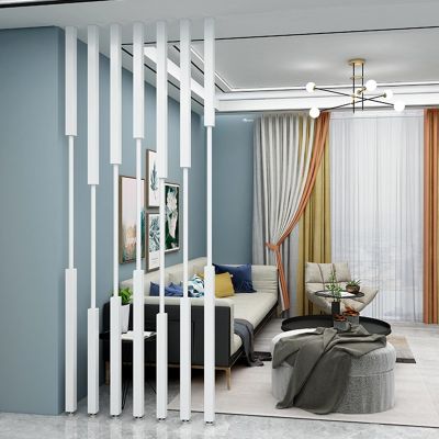 7 Pcs Room Divider Post/Privacy Screens, Modern Minimalist Screen Partition Column, Washroom/Balcony/Stairwell/Entrance Decor Column(White,225cm/88.5in/7.38ft)