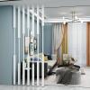 7 Pcs Room Divider Post/Privacy Screens, Modern Minimalist Screen Partition Column, Washroom/Balcony/Stairwell/Entrance Decor Column(White,225cm/88.5in/7.38ft) view 1