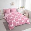Feelyou Cute Bow 7-Piece Bedding Set, Queen Size Kids Pearl Bow Bed in a Bag, Cute Bowknot Bed Set Includes Comforter, Sheet Set, Pillowcases & Pillow Covers Breathable Elegant Pink view 2
