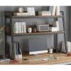 YUXING1205 Bookcases 2-Tier Brown Desktop Bookshelf Wooden Bookcase PC Desk Bookshelf Storage Organizer Shelves Rack for Office Supplies Organizer, Home Decor Bookshelf Bookcase view 2