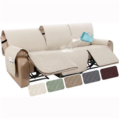 ZYANLING Waterproof Recliner Sofa Covers 1-Piece Chair Cover for 3 Seater Recliner Sofa Cover Armchair Covers for Recliner Sofa Protector (Coconut Milk)