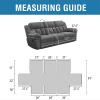 ZYANLING Waterproof Recliner Sofa Covers 1-Piece Chair Cover for 3 Seater Recliner Sofa Cover Armchair Covers for Recliner Sofa Protector (Coconut Milk) view 2
