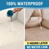 ZYANLING Waterproof Recliner Sofa Covers 1-Piece Chair Cover for 3 Seater Recliner Sofa Cover Armchair Covers for Recliner Sofa Protector (Coconut Milk) view 3