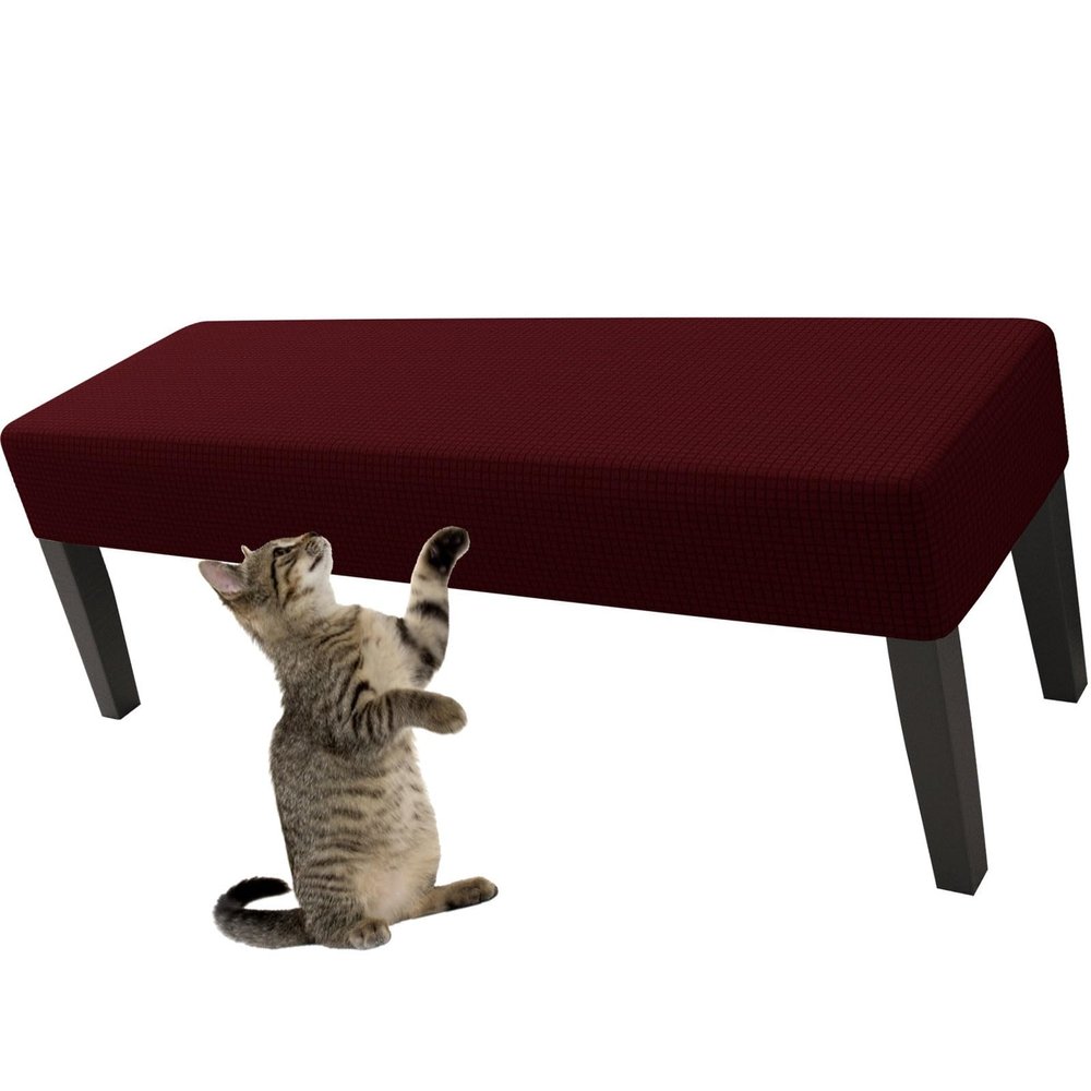 Bench Seat Furniture Cover For Dining Room Stretch Bench Slipcovers Upholstered Anti-Dust Removable Bench Chair Cushion Covers Bench Seat Protector Cover For Living Room Bedroom Kitchen (B,Xl)