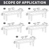 Bench Seat Furniture Cover For Dining Room Stretch Bench Slipcovers Upholstered Anti-Dust Removable Bench Chair Cushion Covers Bench Seat Protector Cover For Living Room Bedroom Kitchen (I,L) view 2