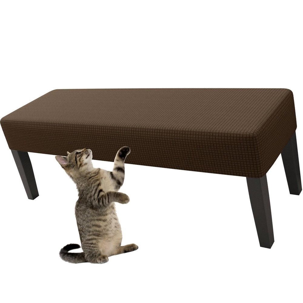 Bench Seat Furniture Cover For Dining Room Stretch Bench Slipcovers Upholstered Anti-Dust Removable Bench Chair Cushion Covers Bench Seat Protector Cover For Living Room Bedroom Kitchen (G,XS)
