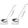 2pcs Soup Serving Ladle Small Soup Spoon Stainless Steel Gravy Soup Spoon Kitchen Utensil Cooking Long Handle Soup Spoon(sliver) view 2
