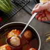 2pcs Soup Serving Ladle Small Soup Spoon Stainless Steel Gravy Soup Spoon Kitchen Utensil Cooking Long Handle Soup Spoon(sliver) view 3