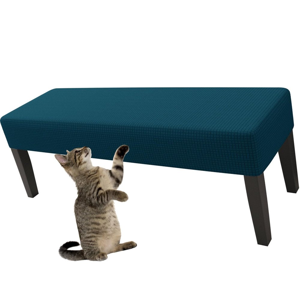 Bench Seat Furniture Cover For Dining Room Stretch Bench Slipcovers Upholstered Anti-Dust Removable Bench Chair Cushion Covers Bench Seat Protector Cover For Living Room Bedroom Kitchen (L,M)