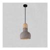 DRFTZDF Industrial Oak Pendant Light - 5.5-Inch Minimalist Cement Ceiling Fixture for Bedroom, Rustic Farmhouse Style, Hardwired Design view 1