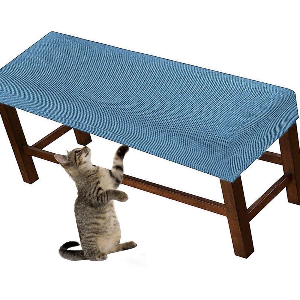 Bench Seat Furniture Cover For Dining Room Stretch Bench Slipcovers Upholstered Anti-Dust Removable Bench Chair Cushion Covers Bench Seat Protector Cover For Living Room Bedroom Kitchen (M,M)