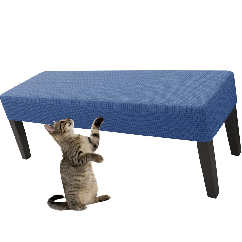 Bench Seat Furniture Cover For Dining Room Stretch Bench Slipcovers Upholstered Anti-Dust Removable Bench Chair Cushion Covers Bench Seat Protector Cover For Living Room Bedroom Kitchen (H,L)