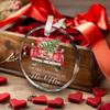 Wedding Gifts for Couples 2024 - Our First Christmas Just Married Ornament, Mr and Mrs Keepsake Gift Ideas, 1st Xmas Newlyweds Presents, Bridal Shower Bride Crystal Ornaments Drawstring Bags Gift Box view 4