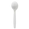 Boardwalk Heavyweight Polypropylene Cutlery, Soup Spoon, White, 1000/Carton view 2