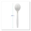 Boardwalk Heavyweight Polypropylene Cutlery, Soup Spoon, White, 1000/Carton view 3