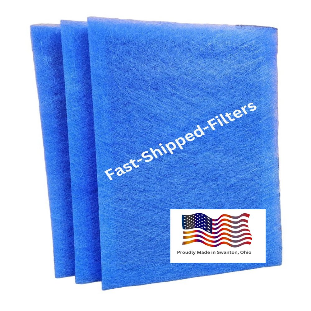 Fast-Shipped-Filters 3 Pack 14x30 Replacement Filter Pads Compatible with Xenon Power Guard Air Cleaner Refill Blue (3, Blue, 14x30)
