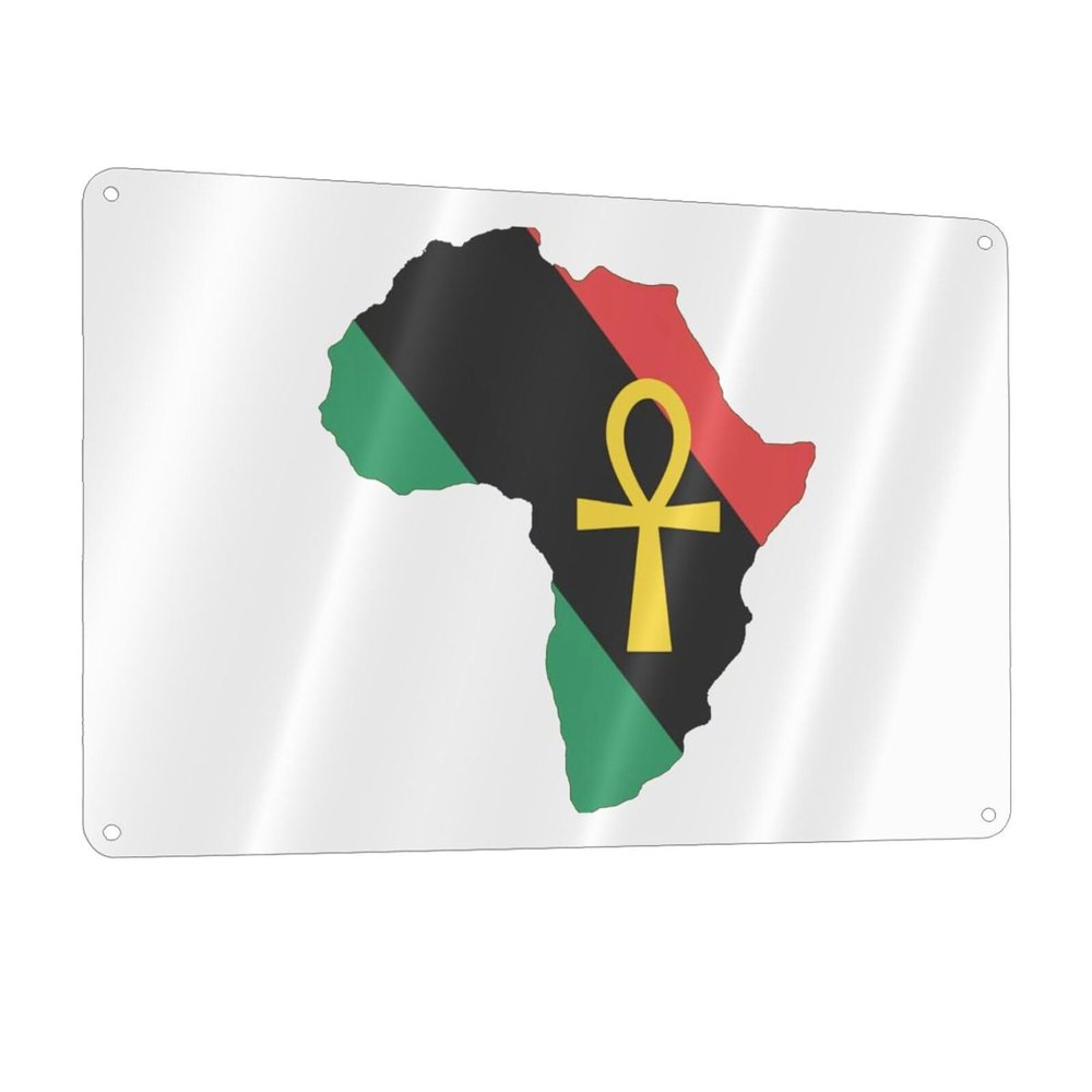 Ankh African Metal Aluminum Sign Decor Bar Patio Poster Wall Garage Decorations Funny Gifts 12 x 8 Inches
