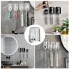 Wall-Mounted White Dustproof Toothbrush Holder with Mouthwash Cup, No Punching, Ventilation, Dustproof and No Water Accumulation view 2
