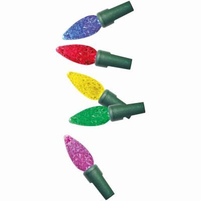 Holiday Wonderland, Christmas Pro-Series, C6 Faceted String Lights, Lighted Length 33', 100 Lights, Multi-Color