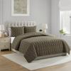 VCNY Home - Quilt Set, Soft 3-Piece Pinsonic Circle Bedding Set with Matching Shams, Ideal for All Seasons (Circles Olive Green, King) view 1