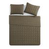 VCNY Home - Quilt Set, Soft 3-Piece Pinsonic Circle Bedding Set with Matching Shams, Ideal for All Seasons (Circles Olive Green, King) view 2