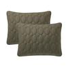 VCNY Home - Quilt Set, Soft 3-Piece Pinsonic Circle Bedding Set with Matching Shams, Ideal for All Seasons (Circles Olive Green, King) view 4