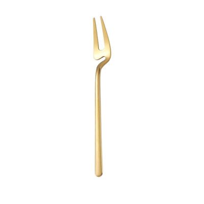ONUIFIKE Silverware Set, 1/4/6/8/10/12pcs 304 Stainless Steel Hanging Cup Fork Creative Cross-border Hanging Wall Fruit Fork, Home Cutlery Flatware Set(Gold,12Pcs)