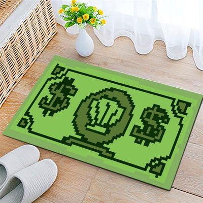 Money Cash Welcome Mat - Low Pile, Non-Slip, Easy Clean Entrance Mat - 17"x29.5"