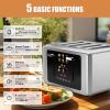 Whall 4-Slice Smart Toaster with Touchscreen & Extra-Wide Slots, Dual Independent Control, 6 Browning Levels & 6 Bread Types, Memory Function,Countdown Timer, Ideal Kitchen Gift,Silver view 3