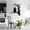 Aportif Metal Owl Wall Decor, Owl Wall Art, Tree Decorations, Metal Tree Branch Art, Bird Pictures, Birds on a Branch Decorations, Living Room Decor (Black, 19x17in|47x43cm) view 3