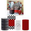 FiVan Race Cylinder Pillar Covers for Racing Car Theme Birthday Party Decoration Pedestal Stand Tablecloth Boy Baby Shower (H2280P,D33xH60cm(13''by24'')) view 4